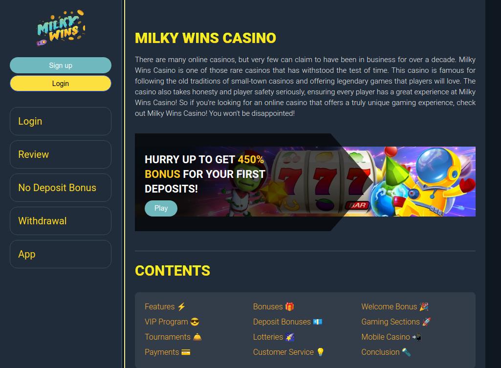Experience Thrills and Rewards at Milky Wins Online Casino UK Experience Thrills and Rewards at Milky Wins Online Casino UK